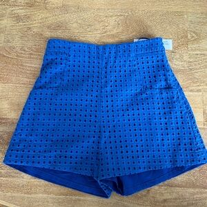 N/NICHOLAS NWT Blue Eyelet High Rise Shorts